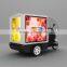 Factory made advertising wheeler with scrolling lightbox or LED screen: M1