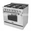 Professional kitchen gas cooker with oven