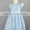 new style blue korean girl evening dress kids clothes flower organza lace dresses 2-16 years old