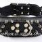 rhinestone leather dog collars for middle big dogs