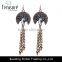 2014 Fashion Jewelry Gun Black Rhinestone Chains Tassel Dangle Earring Jewelry 2016