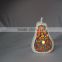Big pear shape ceramic lantern with led candle for reception room, indoor decoration