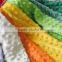 Only 50mts MOQ 100% Polyester Super Soft Breathable Minky Cuddle Dimple Fabric Quality Choice