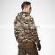 High quality OEM cotton fleece camouflage print military zipper hoodie