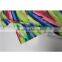 Polyester spandex colorful feather pattern printing custom print moss crepe knit fabric