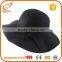 Custom ladies black felt hat 100% wool wide brim fedora hat for sale                        
                                                                                Supplier's Choice