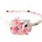 New design smiling face printing fabric flower children headband