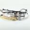 24k Black Shell Crystal Rhinestone Pendant Copper Bracelet Health Solid Wrap Bracelets
