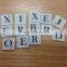 Square Scrabble Letter crystal glass Mosaic Educational Toys