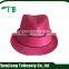 women red plain felt hat
