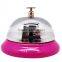 Table call bell in silver plated cover with colorful painted base