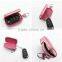 customized durable genuine leather key case car key bag with zipper
