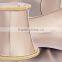 replaceable bell shape beige fabric lamp shade with weave overlock for table lamp customizable size