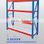light duty blue and orange pallet shelving