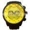 Coloful dial silicone strap men sport quartz watch