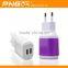 2015 new design colorful universal travel adapter with usb charger for cell phone