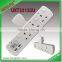 T-TYPE ADAPTOR 13A TO 3WAY UK SOCKET WITH DIVIDUAL SWITCH AND NEON.2*USB