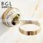 Fresh design Zinc alloy and Ceramic bathroom accessories Wall mounted Gold finishing Single tumbler holder-11838