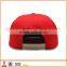 Common Fabric Feature and Sports Cap Type Leather Patch 6 panel snapback hats