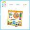 2016 Magnetic square calendar clock puzzles and role play educational games for kindergarten