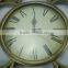 18 Inches Large Flower Shaped Retro Brown Plastic Vintage Wall Clock Home Decoration
