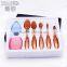 7pcs Silver Toothbrush shaped paint brushes for makeup