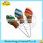 Colorful cute small ice cream customized lollipop stick candy
