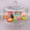 glass cake cover wth glass stand