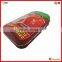 metal hinge lid mini gum tin box