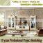 YB62 Antique French Solid Wood Glossy Gorgeous Gold Velvet Chaise Lounge For Bedroom