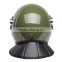 ABS Green French Type Riot Helmet with PU leather back Protection