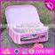 2017 Best sale lovely pink children wooden toy box for sale W08C171-S
