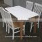 18mm thickness MDF white color wooden dining table for living room
