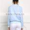 MGOO Custom New Designs 100% Polyester Custom Jackets Women Sky Blue Padded Coat Muslim Fit Fashion Tops