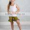 2017 cotton baby girls boutique clothing kids ruffle shorts for childrens