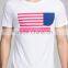 Wholesale American Flag Men's Short Sleeve T Shirt High Quality White 100% Cotton O neck T shirts USA Flag Tee