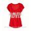 Red loose custom colour changing t-shirt for girls