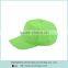 light green color 100% polyester breathable sports caps/ hats