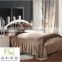 Light Brown Luxury 4pcs silk bedding set linen