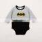 new design cartoon superman long sleeve baby romper