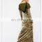 Ladies V neck dress made of velvet, maxi velvet dress