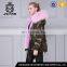 2017 New Fashion Russian cheap ladies pink fake fur coat fur hood