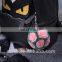 Factory wholesale fluffy and colorful 8 or 9 cm rex rabbit fur pom pom ball key chain