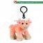 Custom mini stuffed pink pig plush animal keychain toy