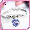 European fashion family member alloy diamond heart bracelet