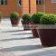 large decorative corten steel flower pots and planters for decoration