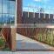 Antique Rusty Red Corten Steel Cross Line Bridge For Garden Decor