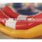 2016 Hot sale sea rides adult bicycle pedal fishing boat for amusement, 2 tubes banana boat for water toy