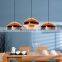 Modern simple led chandelier 3 head lamp shade electroplating chandelier lighting for high ceilings