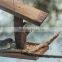 Accept OEM rustic hinging wooden bird feeder